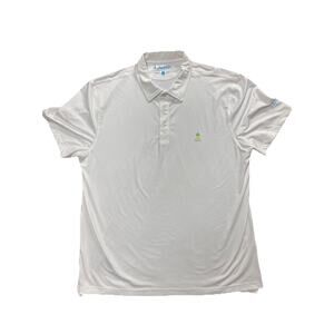 Chubbies Polo Shirt Mens XL White Pineapple Performance Lightweight Golf